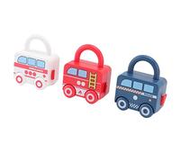 Kids Learning Locks with Keys, Colorful Car Shape, Unlocking Skill Development for Toddlers, Ideal Educational Toy Gift, PP Plastic, 3 Models