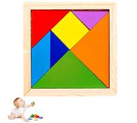 Kids Learning Puzzle - Early Education Matching Geometry Game | Wooden Color Cognition Puzzles, for School, Travel, Apartment, Vacation, Outgoing, Camping, Christmas, Birthday