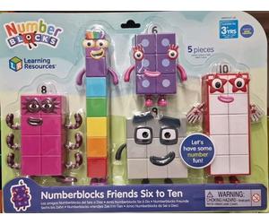 KIDS LEARNING Resources Number Blocks Friends Six to Ten Play Figures - NEW