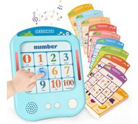 Kids Learning Tablet 478 Words 29 Topics 8 Songs, Talking Flash Cards for 2-6 Year Old Boys Girls, Montessori Educational Toy Tap-to-Read Learning Machine, Preschool Gift for Kids Toddlers
