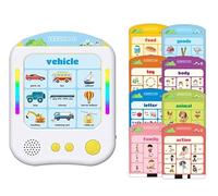 Kids Learning Tablet with 700+ Words, Talking Flash Cards Preschool Learning Resources Toddler Sensory Toys for Autism Educational Montessori Toys, 3 4 5 6 Year Old Baby Boys Girls (White)