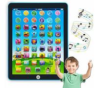 Kids Learning Tablet with Words, Numbers, Alphabets & Music - Interactive Educational Toy for Ages 3-8 (Blue)