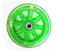 Kids Led Scooter Wheels 110mm Lights Flash Stunt Push Abec Bearings (Green)
