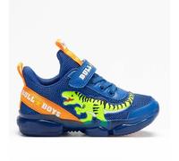 Kids Lelli Kelly T-rex Bull Boys Trainer Style Shoe In Blue 33