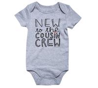 Kids Letter Print Onesie - Short Sleeve Romper for Infants, Lightweight, Breathable, Perfect for Play or Sleep, 6-9 Months, Yellow#M
