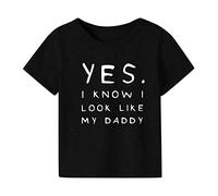 Kids Letter Print Short Sleeve T Shirt Crew Neck Summer Casual Clothes Tops Baby Boys Girls Toddler Outfit Soft Light Boy First Birthday Outfit Under 15 18 Month Shorts(Black, 12-18 Months)