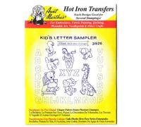 Kid's Letter Sampler Aunt Martha's Hot Iron Embroidery Transfer by Aunt Martha's