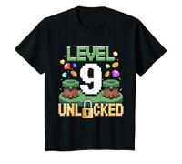 Kids Level 9 Unlocked Games 9th Birthday Gamer Boys 9 Years Old T-Shirt