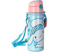 Kids Licensing - Water Bottle for Boys and Girls - Aluminium Water Bottle with Handle and Click Closure, BPA and Toxin Free, 600 ml, Cinnamoroll Hello Kitty Design