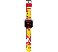 Kids Licensing Digital Pokemon, Pikachu, Durable Battery, Full Functions, Adjustable Strap, Children's LED, Original Design, Square, Child Watch, Perfect for Gift POK4387