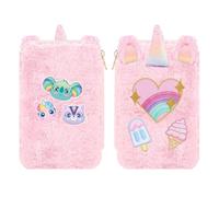 Kids Licensing - Sweet Dreams & Friends Plush School Pencil Case, Double Pencil Case with Pencil Compartment, Colors and Supplies for Girls