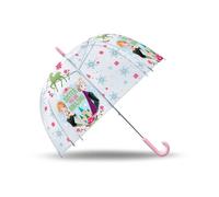 Kids Licensing - Transparent children's umbrella with drawings and children's characters, lightweight and easy to use, Frozen Multicoloured, 46 cm