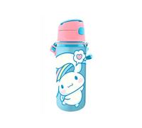 Kids Licensing - Boys and Girls Water Bottle - Aluminum Water Bottle with Handle and Click Closure BPA and Toxin Free 600ml Cinnamoroll Hello Kitty Design
