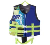 Kids Life Jacket, Adjustable Buoyancy Aid Swim Vest with Safety Strap, Neoprene Flotation Device for Children (3-12 Years) for Swimming, Boating, Water Sports(Blue,M (5-6 years old))