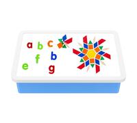 Kids Light Table Sensory LED Light Box Manipulatives with 3 Modes 10 Level Dimming Artistic Exploration for Early Learning(Blue)