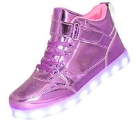 Kids Light up Shoes Led Sneakers USB Charging Flashing Trainers for Boys Girls High Top Sneakers Pink35