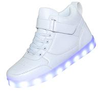 Kids Light up Shoes Led Sneakers USB Charging Flashing Trainers for Boys Girls High Top Sneakers White32