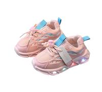 Kids Light Up Sneakers Boys Girls Soft Sole Breathable Sport Shoes LED Glowing Luminous Tennis Sneakers for Outdoor Hiking Running Toddler Cute School Shoes 2025 Fashion Stylish (Pink, 7 Toddler)