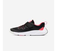 Kids Lightweight Rip-tab And Elasticated Laces Shoes Playful Fast - Black/pink