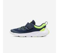 Kids' Lightweight Rip-tab And Elasticated Laces Shoes Playful Fast - Navy Blue