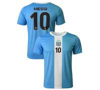 Kids Lionel Messi #10 Argentina Soccer Shirt - Youth Sizes, #10 Front & Back
