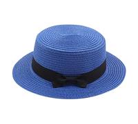 Kids Little Girls Straw Sun Hat Summer Beach Cap Foldable Visor Floppy Infant Hats Wide Brim with Bowknot Cap Lampshade Hat Floppy Sun Hats Blue Men's Hats & Caps Womans Cat Straw Hat