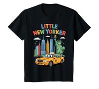 Kids Little New Yorker NYC Skyline Taxi Kids New York City T-Shirt