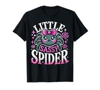 Kids Little Sassy Spider Girls Cute Spider Halloween Decor T-Shirt