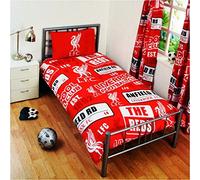 Kids Liverpool FC Print Football Club Single Duvet Quilt Cover Bedding Set