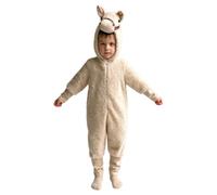 Kids Llama Costume - Cute Llama Cosplay Onesie Outfit Dress Up | Alpaca Stage Performance Costume | Soft Animal Role Play Outfit for Halloween Holiday Festival Party Masquerade Cosplay