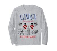 Kids London Great Britain British Souvenir Bus Cab Girl Boys Long Sleeve T-Shirt
