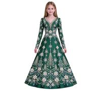 Kids Long Party Gown in Red White - Christmas Cosplay Outfit | Why it works: Step into the party in this Red White ball gown. A crowd-pleasing pick for Secret Santa and cosplay.