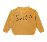 Kids Long Sleeve Cardigan Ribbed Knit Shrugs One Button Bolero Cardigans Cozy Fleece Sweaters Wedding Party Knitwears Embroidery Design Pullovers for Special Occasions Yellow
