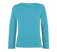 Kids Long Sleeve Round Neck Casual T Shirt Girls Plain Basic Stretch T-Shirt Top Age 2-13 Years