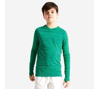 Kids Long-sleeved Seamless Thermal Football Base Layer Top Keepdry - Green