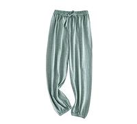 Kids' Loung Pants Soft Lightweight Pyjama Bottoms with Adjustable Drawstrin , Unisex Loose Fit Sleepwear for Boys & Girls (Mint Green, 10-12 Years)