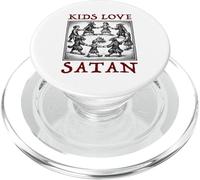 Kids Love Satan Pun Funny Dark Humor Occult Sarcastic Ritual PopSockets PopGrip for MagSafe