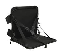 Kids Luggage Seat - Portable Foldable Travel Suitcase Seat with Safety Belt, Adjustable Child Chair, Lightweight Travel Accessories for Kids, Airplane, Black Seat for Boys and Girls