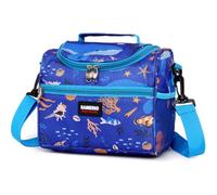 Kids Lunch Bag Insulated Cooler Lunch Box for Girls Boys Children Student Small Bento Bags for School Picnic with Detachable Strap Two Side Mesh Pockets