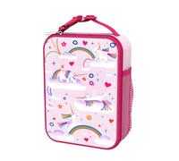 Kids Lunch Bag, Insulated, Unicorn Rainbows, Medium