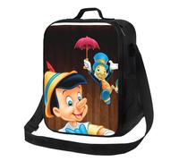 Kids Lunch Bag Pinocchio, 2021, Geppetto Collodi Stop Motion Pinocchio Cricket Guillermo Del Toro Insulated Tote Box for Girls Boys Back to School