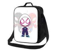 Kids Lunch Bag Spidey And Friends Gwen Little Spider Ghost, Baby Spidey Girl, Grl Pwr Cartoon Spider Insulated Tote Box for Girls Boys Back to School