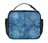 Kids Lunch Bag Water Resistant Lunch Box for Girls Removable Shoulder Strap Cooler Bags Insulated for School College Light Blue Tetragrammaton
