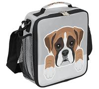 Kids Lunch Box for Boys Girls Lunch Bag Cute Boxer Dog Kids Lunch Bags Insulated Meal Tote with Adjustable Shoulder Strap for School Picnic