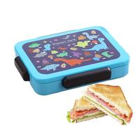 Kids Lunch Box Snackle Box 5 Compartment Lunch Box Bentoo Style Leakproof Food Organizer for Summer Travel School Picnic Beach Sports Long V