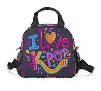 Kids Lunch Boxes & Bags Printed Lunch Satchel Bag Meal Bag for Adult Work Boys Girls Back to School I Love K-pop