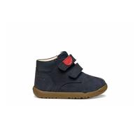 Kids Macchia First Steps Trainers in Leather with Touch 'n' Close Fastening Navy Blue