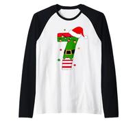 Kids Maching Six Seven Christmas Pajamas 67 Meme Xmas PJs Raglan Baseball Tee