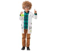 Rubies 640785M Generic s Official Mad Scientist Jacket Fancy Dress, Lab Doctor Uniform, Childs Size Medium 5-6 Years, Unisex, Multicolor Halloween
