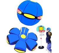 Kid's Magic Ball, 2-in-1 Magic Bouncing Ball with 6 Light, Magic Flying Saucer, Dual Form Freely Switchable, Parent-Child Interaction, Suitable for Indoor & Outdoor Use M/X